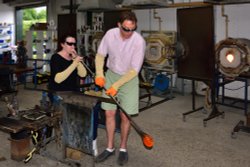 Adam Aaronson Teaching the Art of Glass Blowing Wallpaper