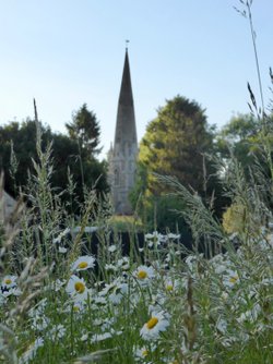 A Tranquil Evening in Houghton, Cambridgeshire. St Mary the Virgin in the Background.