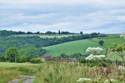 A farmhouse in the hills above Onibury.
