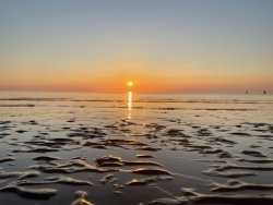 Hunstanton sunset low tide Wallpaper