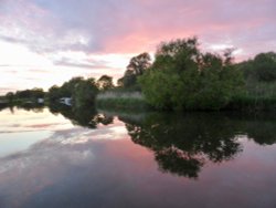 Sunset on the Great Ouse River at Houghton, Cambridgeshire