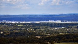 Gatwick Airport from Leith Hill, distance 15 miles Wallpaper
