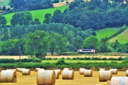The welsh line to Swansea passing through Broome South Shropshire Wallpaper