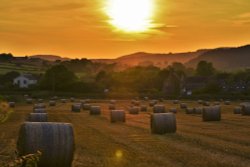 Sunset over Broome, South Shropshire. Wallpaper
