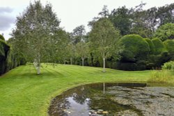 Doddington Place Garden Pond Wallpaper