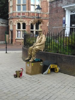 Robotic man in Poole High Street