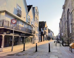 Fish Row, Salisbury deserted street in lockdown.