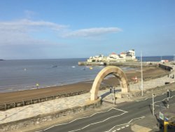 Archway leading to seafront promenade at Weston-Super-Mare, Somerset