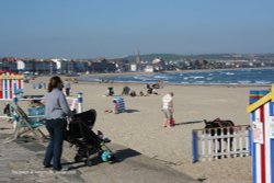 The beach at Weymouth Wallpaper