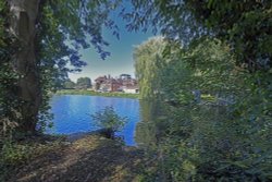 The Lake at Lullingstone Castle Garden Wallpaper