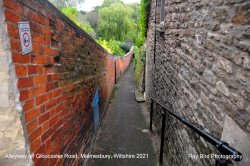 Alley off Gloucester Road, Malmesbury, Wiltshire 2021 Wallpaper