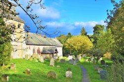 The Church of St Mary in the village of Hopesay.