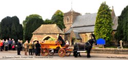 Horses on Funeral Carriage, St Saviour's Church, Coalpit Heath, Gloucestershire 2021 Wallpaper
