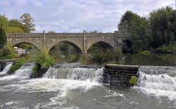 Bathampton Toll Bridge and Weir Wallpaper