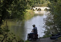 Fishing the River Avon at Bradford-on-Avon Wallpaper