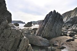 Dramatic Rock Formations on Marloes Sands
