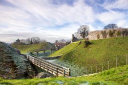 Castle Acre Castle, The Bridge over the moat Wallpaper