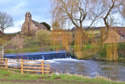 The Church at Halford on the banks of the River Onny