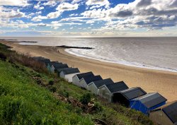 Holland on Sea beach huts on the beach
