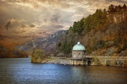 Garreg Ddu Dam, sunset