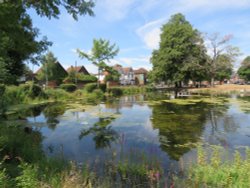 The pond, Harefield Wallpaper