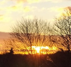 Beautiful sunset over Christchurch Wallpaper