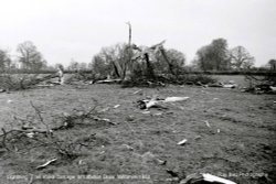 Lightning Damage, Littleton Drew, Wiltshire 1983 Wallpaper