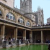 The magnificent Bath Abbey overlooking the Roman Baths