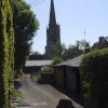 A view of the Church from a lane in Burford
