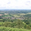 Looking down on the village of Colwall from the Malvern Hills
