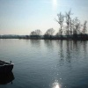 The sun setting over the River Thames at bisham