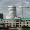 Birmingham's famous landmark, the Rotunda, surrounded by redevelopment