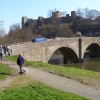 Ludlow Castle and Dinham Bridge over the River Teme