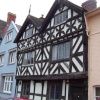 Old Dinham houses facing Ludlow Castle