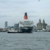 QE2 in river mersey