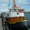 Tug Brocklebank moored in the docks for the Festival of the Sea