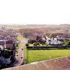 View of Bamburgh village from the high castle walls.