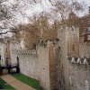 Tower of London outer wall by Thames River.