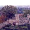 Warwick Castle. View of the back castle walls