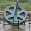 Cog Wheel Sculpture.  This is an actual piece of mechanical heritage.