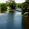 View of Dinham Weir from Dinham Weir below Ludlow Castle