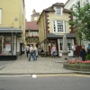 The Leaning House: Leaning house by town hall and shortest street in England