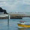 View of the bay from entrance to the harbor