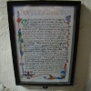Plaque detailing history of Hayles Church