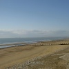 The Golden Sandy Beach of Dymchurch and St Marys Bay in Kent.