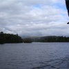 From a pleasure boat, looking towards the Langdale Pikes