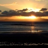 Christmas Eve sunset on Seamill Beach, Ayrshire, Scotland