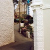 Pathway to the church St Mawes in Cornwall