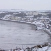 Filey's sea frontage in the January snow 2003