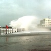 Waves crashing over the promenade at Morecambe,Lancashire